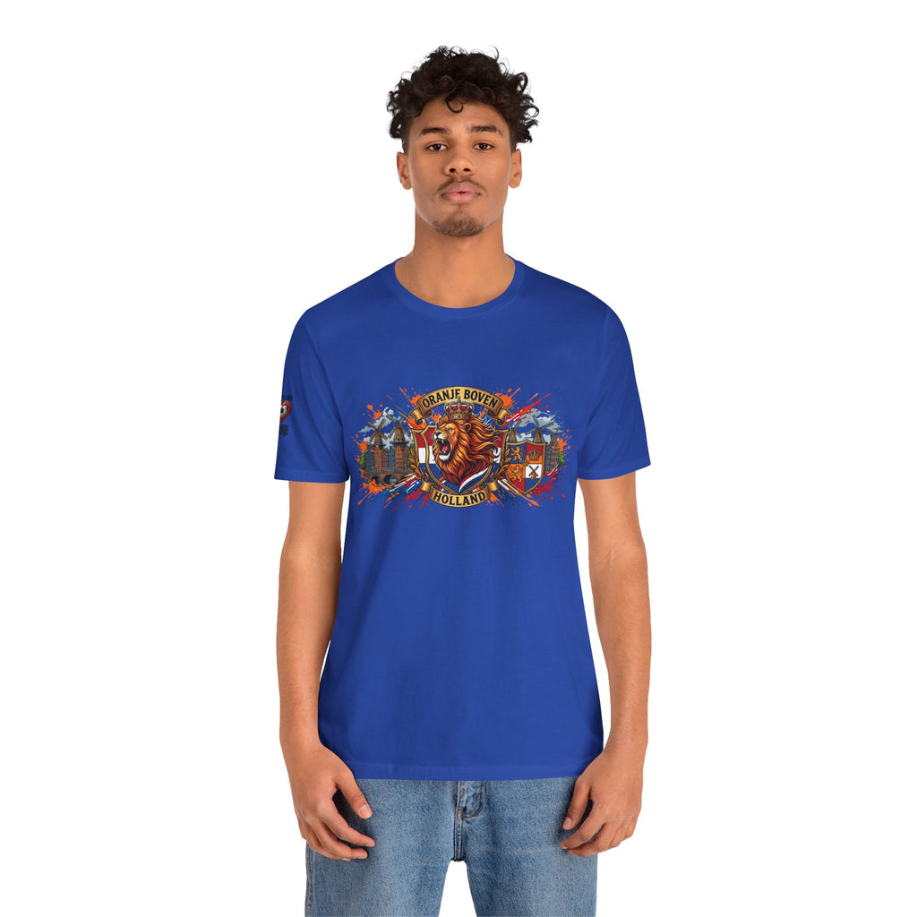 Oranje Boven Holland Shirt, Nederlandse Leeuw Voetbal T-Shirt, Oranje Supporter Tshirt, Nederland Fan Cadeau, Voetbal Heren Dames