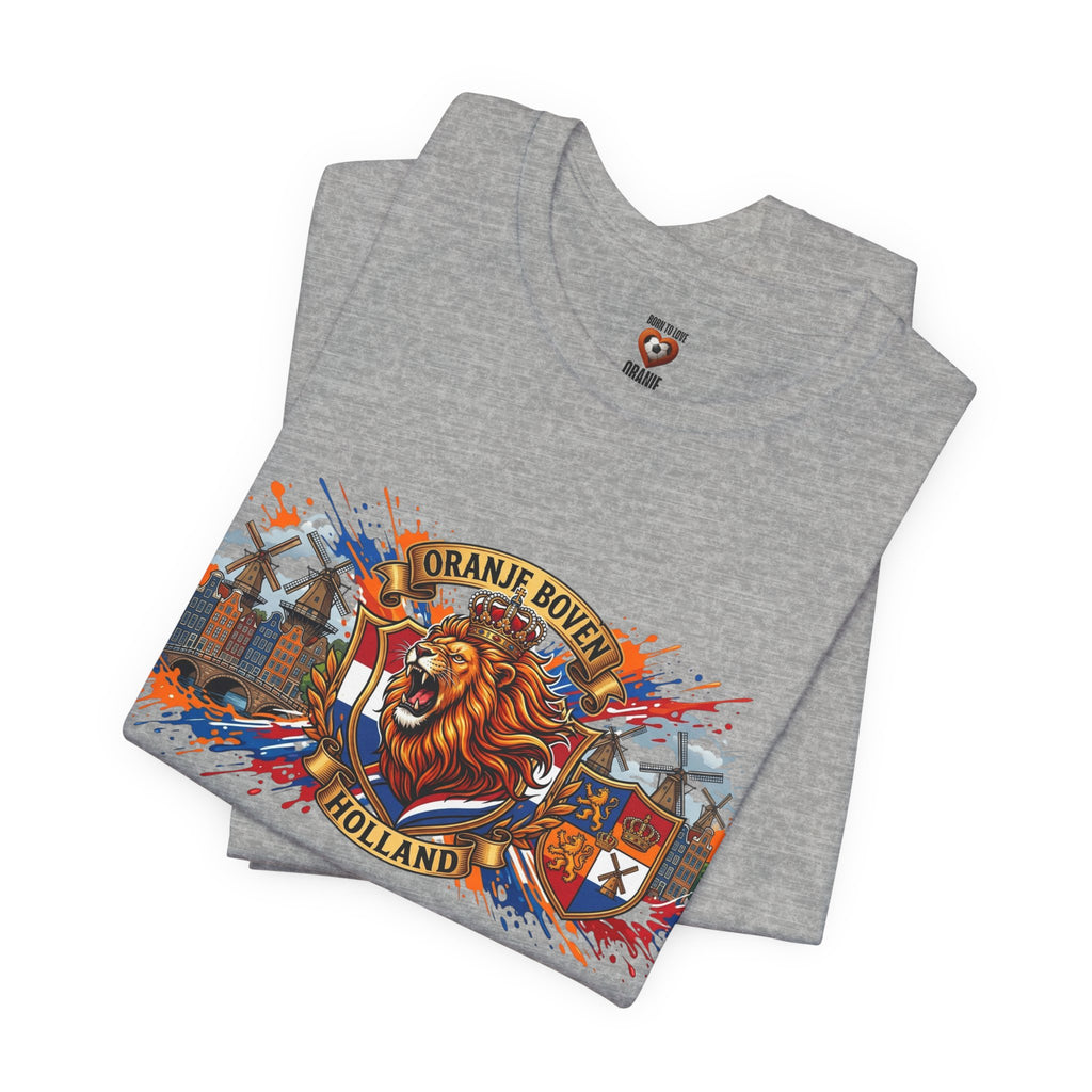 Oranje Boven Holland Shirt, Nederlandse Leeuw Voetbal T-Shirt, Oranje Supporter Tshirt, Nederland Fan Cadeau, Voetbal Heren Dames