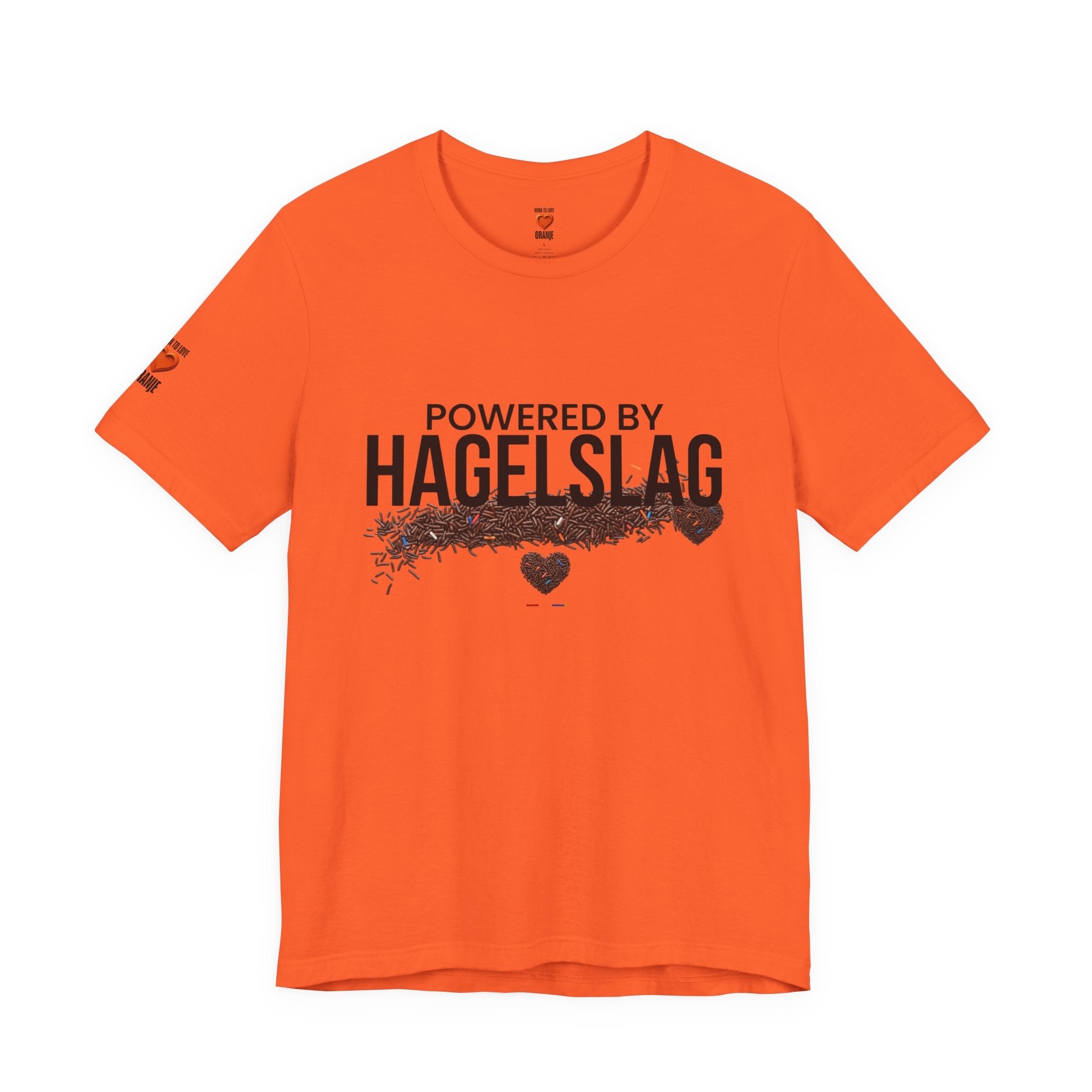 Powered By Hagelslag Shirt, Funny Dutch Expat Gift, Netherlands Chocolate Sprinkles Tee, Holland Food Humor T-Shirt, Dutch Gift