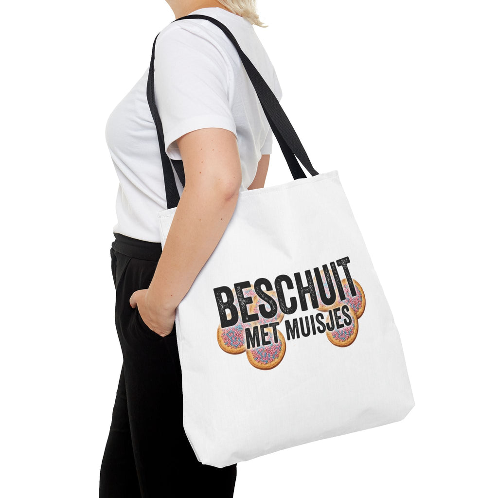 Babyshower shopper Nederland – Tote Bag Beschuit met Muisjes Printify