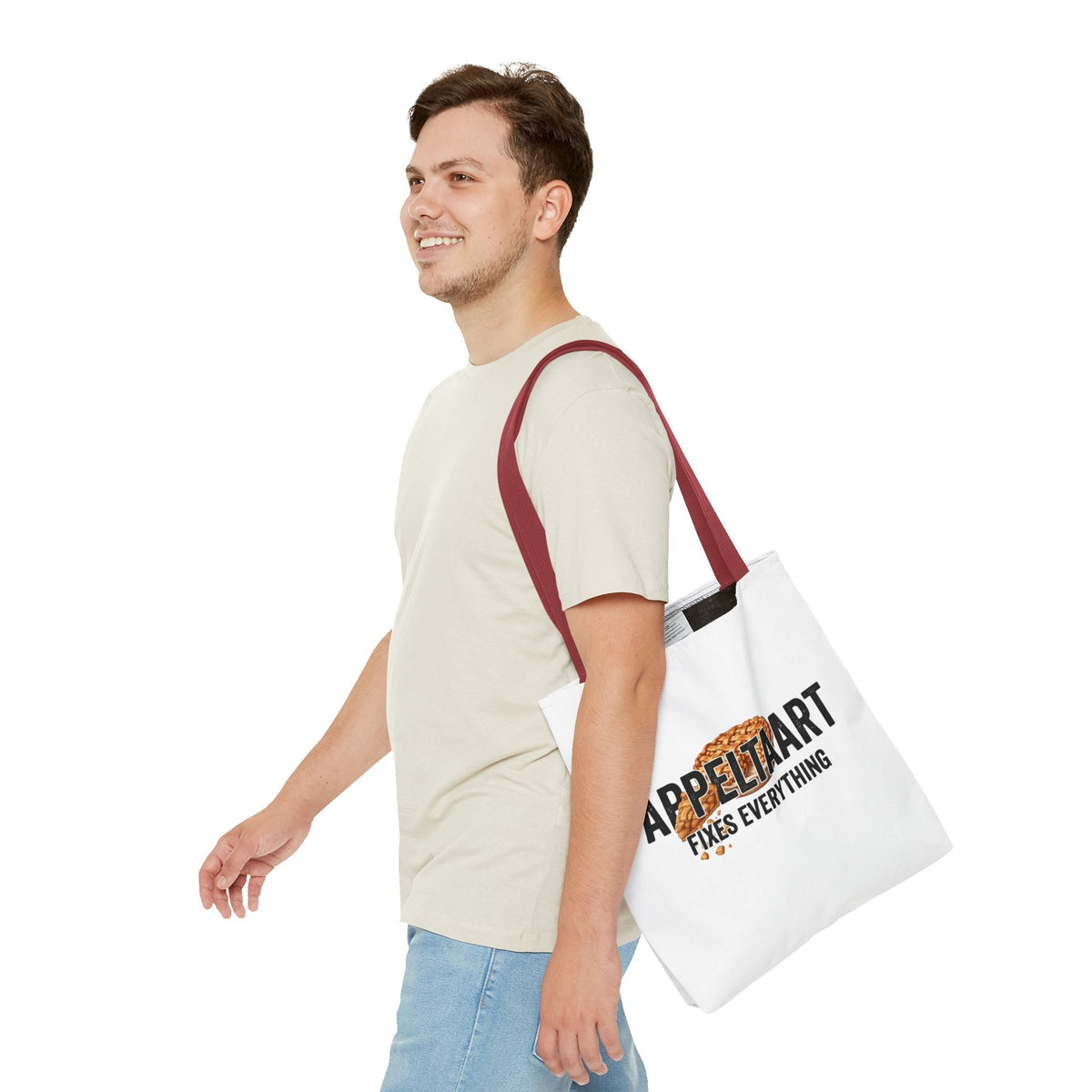 Cadeau voor Bakliefhebber – Tote Bag – Appeltaart Fixes Everything Printify