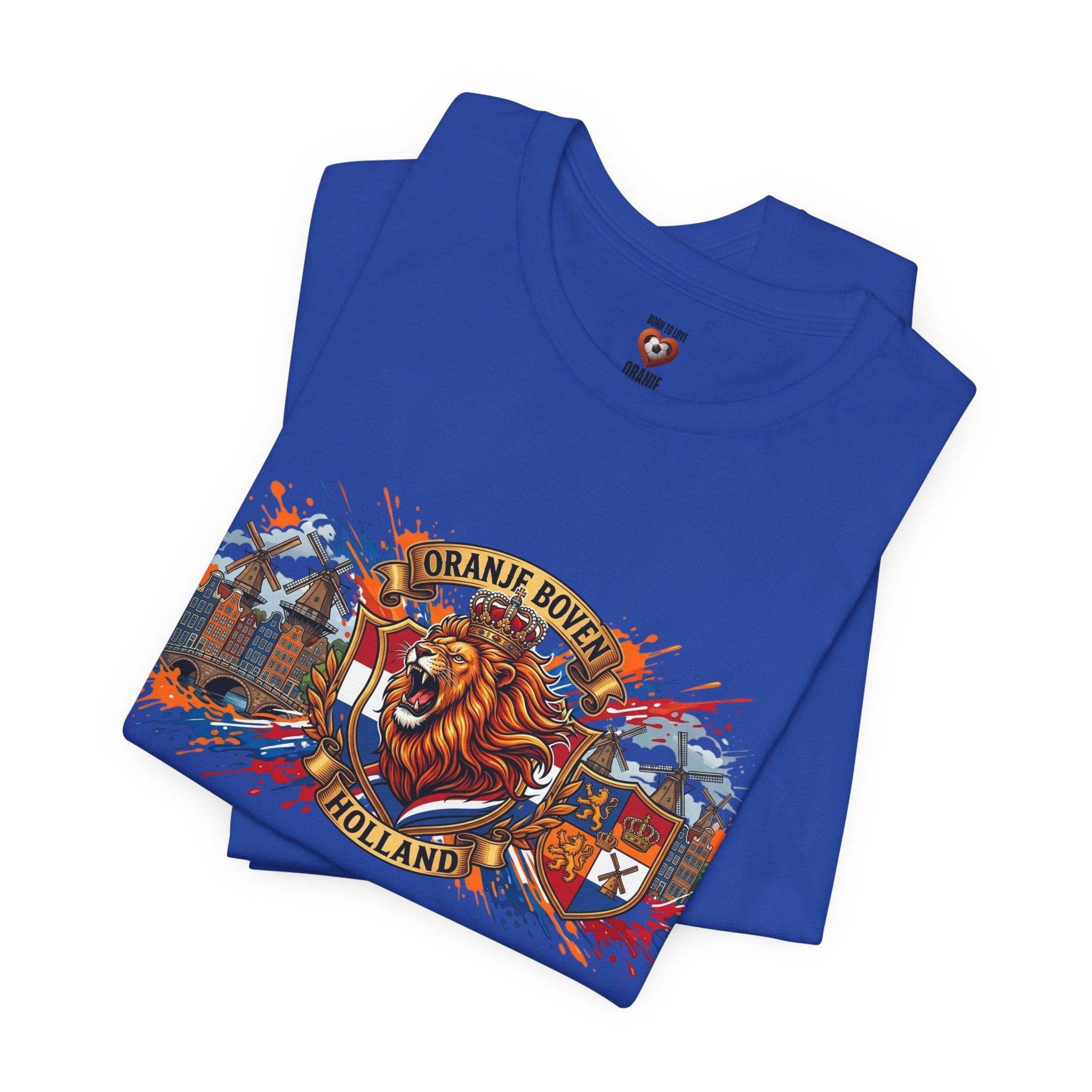 Oranje Boven Holland Shirt, Nederlandse Leeuw Voetbal T-Shirt, Oranje Supporter Tshirt, Nederland Fan Cadeau, Voetbal Heren Dames