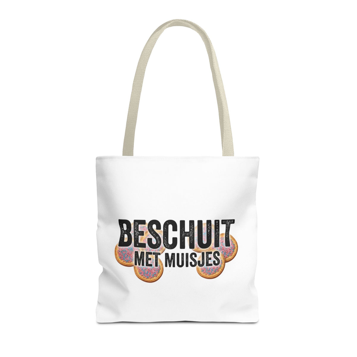 Babyshower shopper Nederland – Tote Bag Beschuit met Muisjes Printify