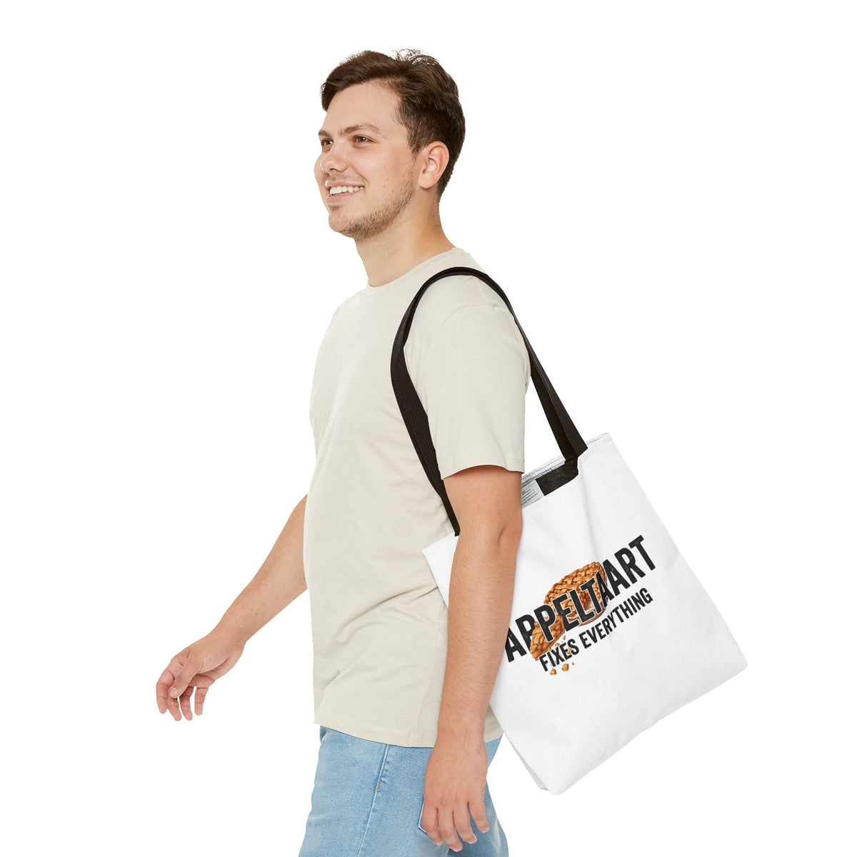 Cadeau voor Bakliefhebber – Tote Bag – Appeltaart Fixes Everything Printify