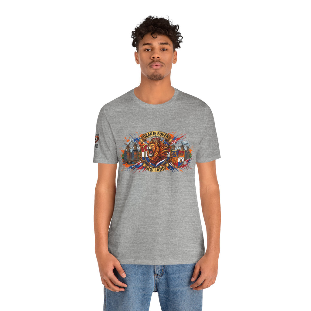 Oranje Boven Holland Shirt, Nederlandse Leeuw Voetbal T-Shirt, Oranje Supporter Tshirt, Nederland Fan Cadeau, Voetbal Heren Dames