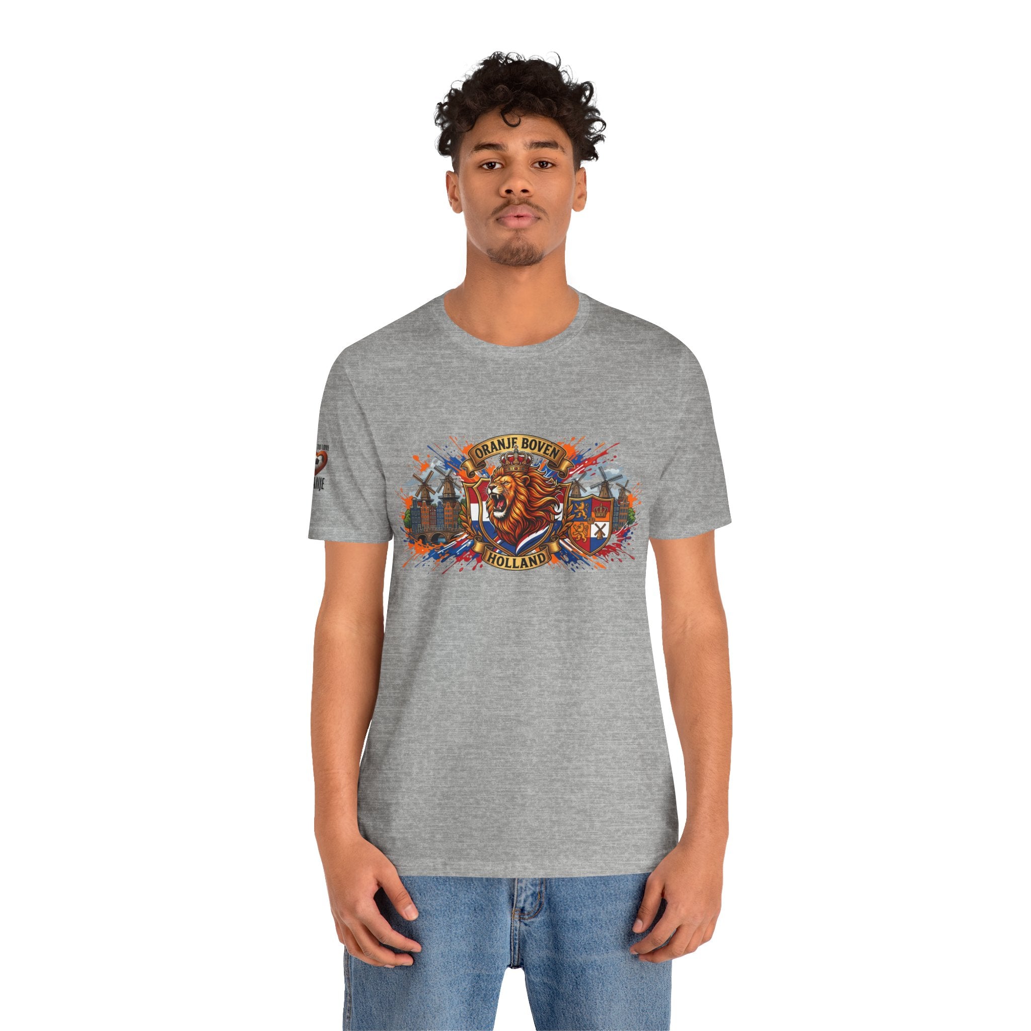 Oranje Boven Holland Shirt, Nederlandse Leeuw Voetbal T-Shirt, Oranje Supporter Tshirt, Nederland Fan Cadeau, Voetbal Heren Dames