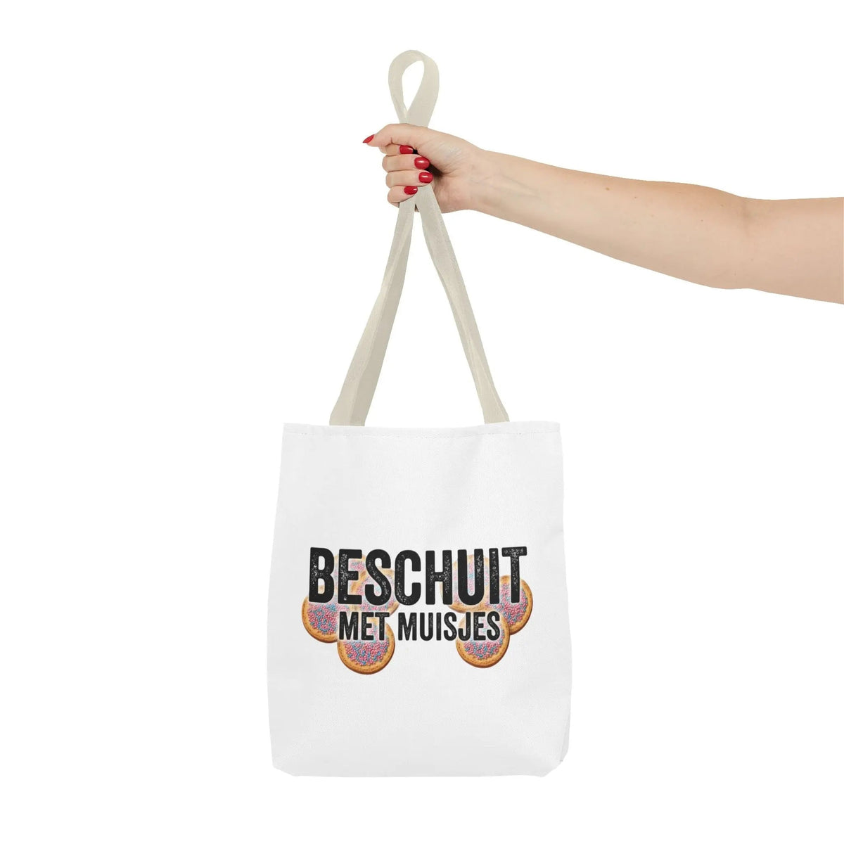 Babyshower shopper Nederland – Tote Bag Beschuit met Muisjes Printify