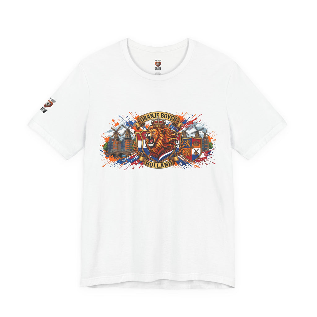 Oranje Boven Holland Shirt, Nederlandse Leeuw Voetbal T-Shirt, Oranje Supporter Tshirt, Nederland Fan Cadeau, Voetbal Heren Dames