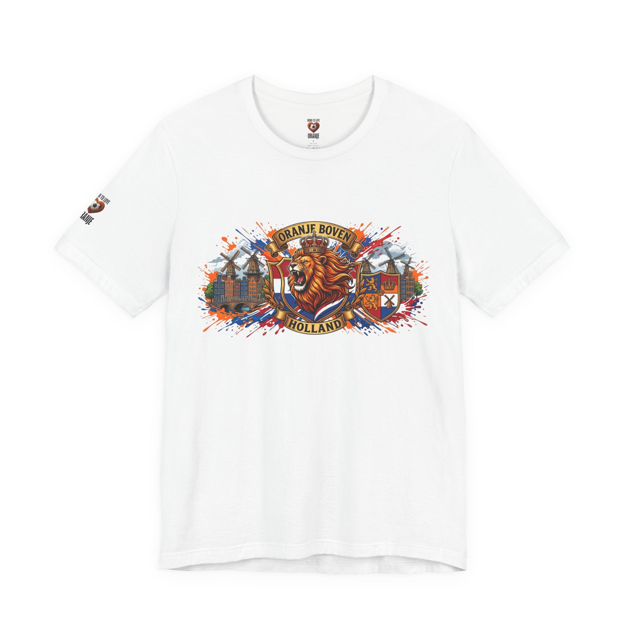 Oranje Boven Holland Shirt, Nederlandse Leeuw Voetbal T-Shirt, Oranje Supporter Tshirt, Nederland Fan Cadeau, Voetbal Heren Dames