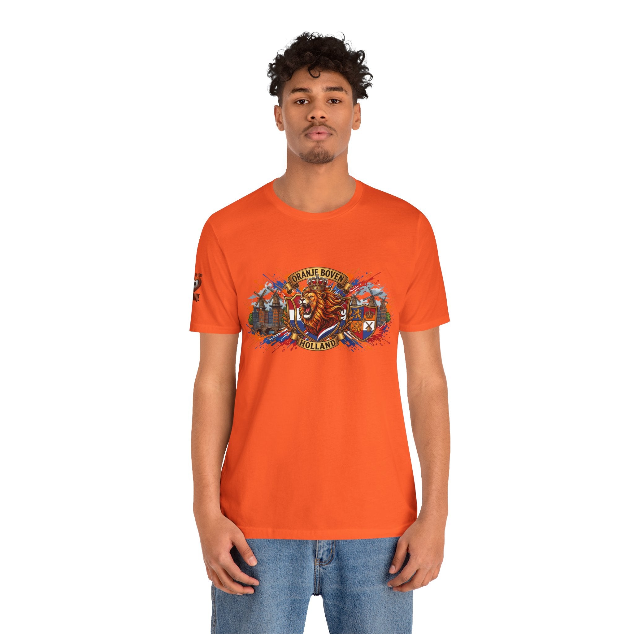 Oranje Boven Holland Shirt, Nederlandse Leeuw Voetbal T-Shirt, Oranje Supporter Tshirt, Nederland Fan Cadeau, Voetbal Heren Dames