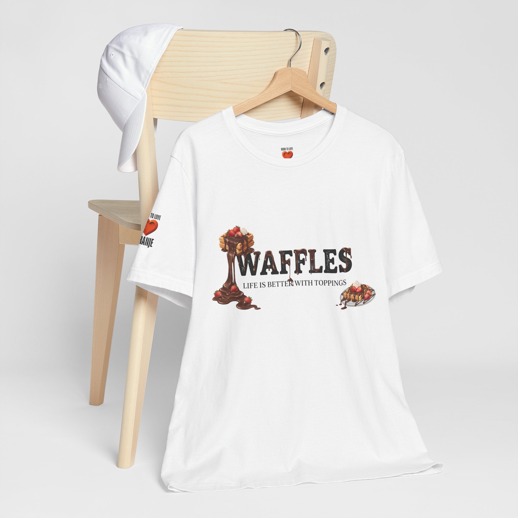 Waffles Shirt | Life Is Better With Toppings Foodie T-shirt Printify