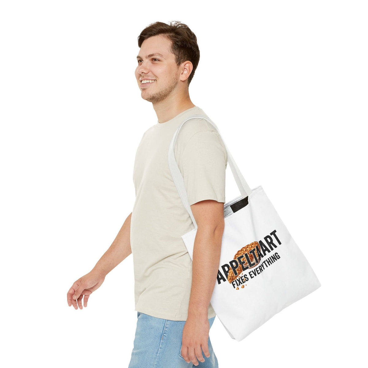Cadeau voor Bakliefhebber – Tote Bag – Appeltaart Fixes Everything Printify