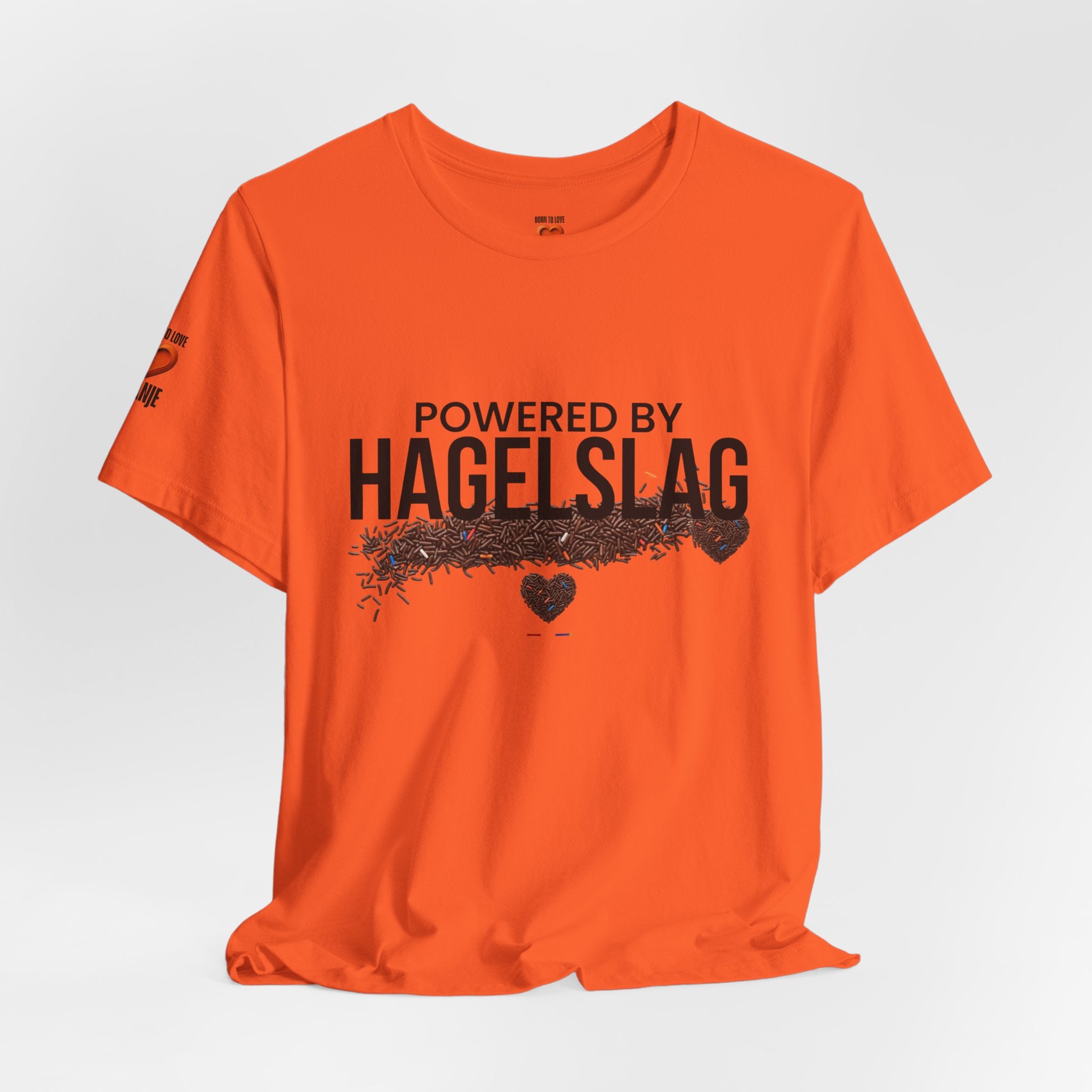 Powered By Hagelslag Shirt, Funny Dutch Expat Gift, Netherlands Chocolate Sprinkles Tee, Holland Food Humor T-Shirt, Dutch Gift