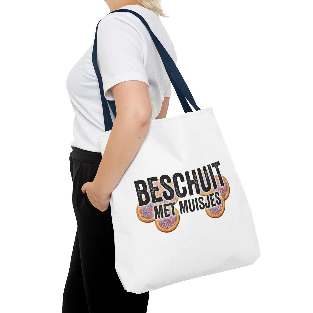 Babyshower shopper Nederland – Tote Bag Beschuit met Muisjes Printify