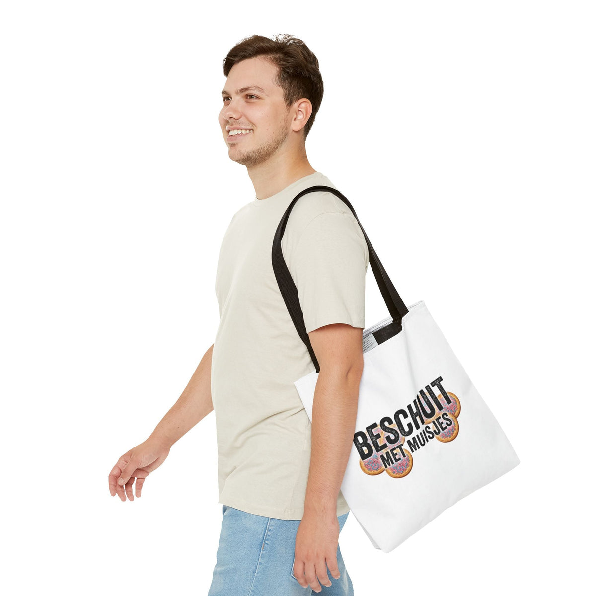 Babyshower shopper Nederland – Tote Bag Beschuit met Muisjes Printify