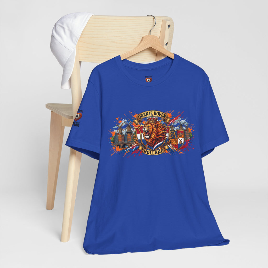 Oranje Boven Holland Shirt, Nederlandse Leeuw Voetbal T-Shirt, Oranje Supporter Tshirt, Nederland Fan Cadeau, Voetbal Heren Dames
