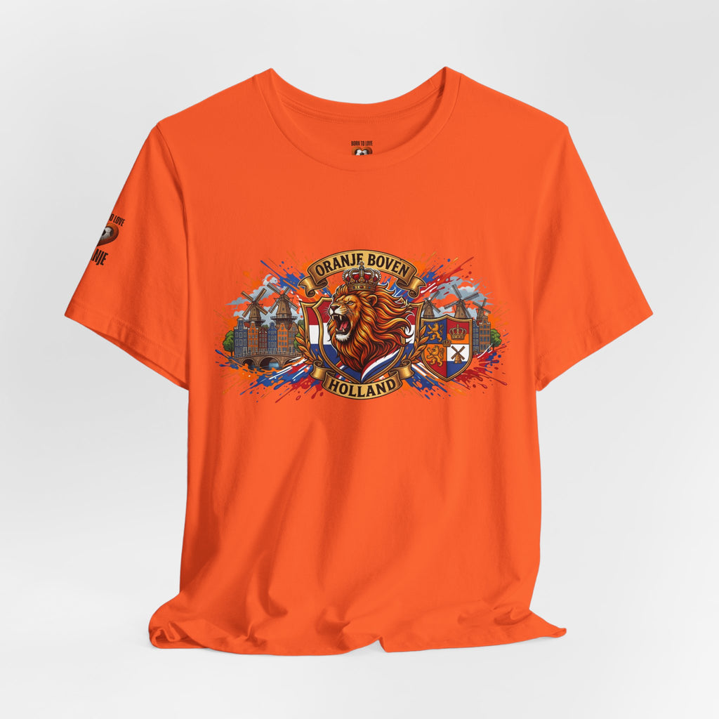 Oranje Boven Holland Shirt, Nederlandse Leeuw Voetbal T-Shirt, Oranje Supporter Tshirt, Nederland Fan Cadeau, Voetbal Heren Dames
