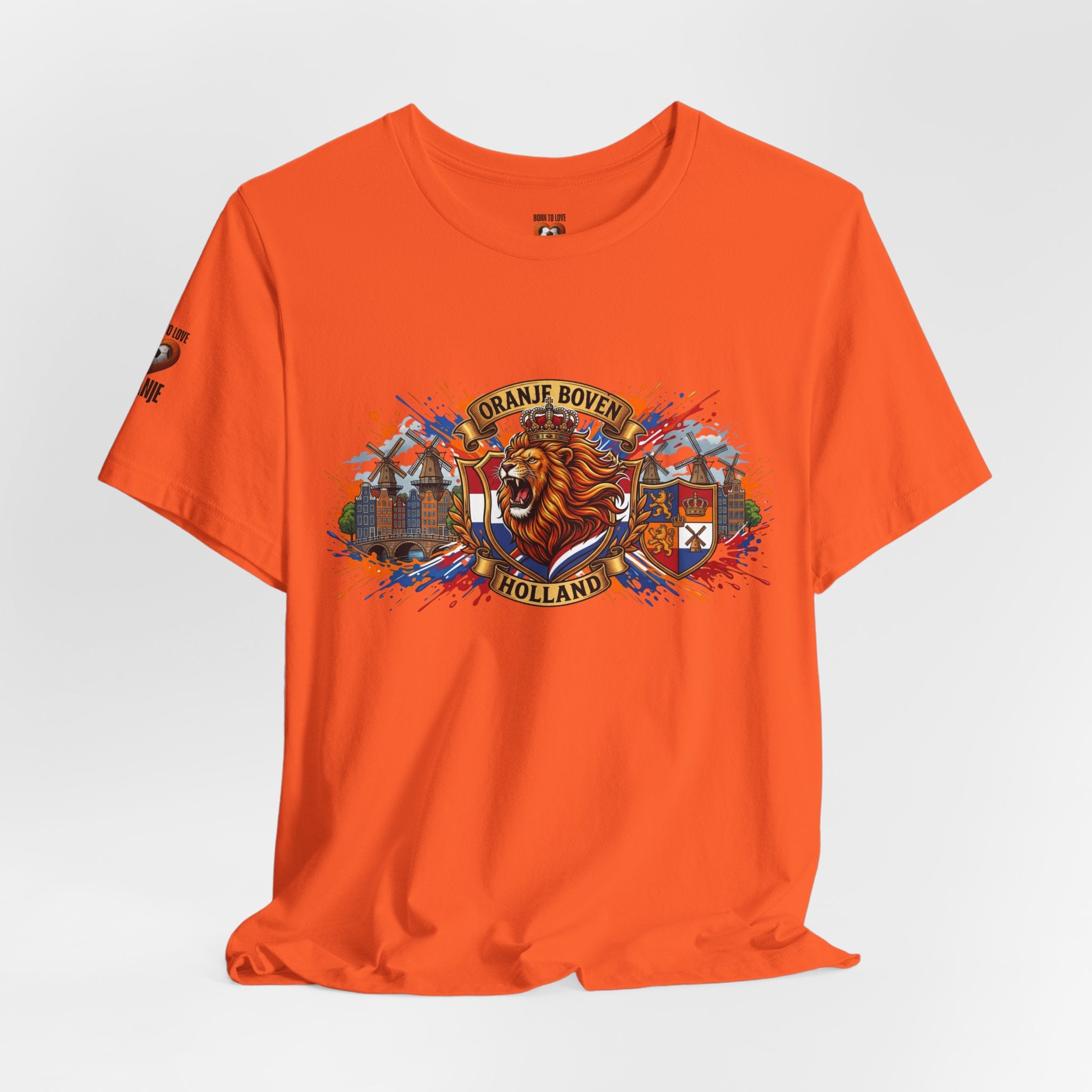 Oranje Boven Holland Shirt, Nederlandse Leeuw Voetbal T-Shirt, Oranje Supporter Tshirt, Nederland Fan Cadeau, Voetbal Heren Dames