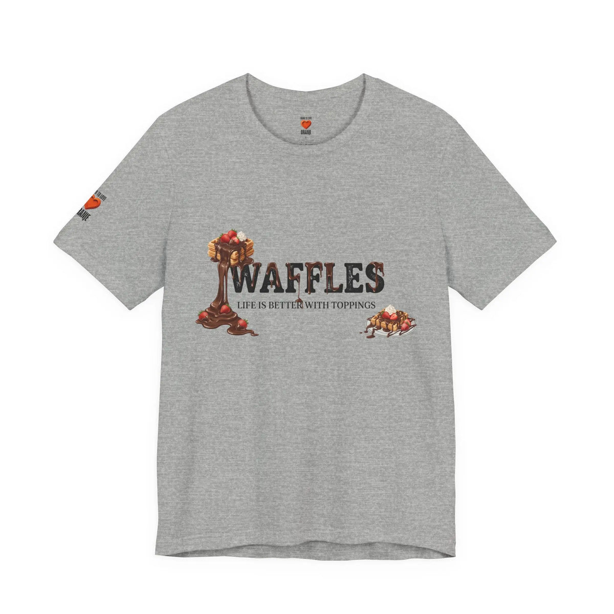 Waffles Shirt | Life Is Better With Toppings Foodie T-shirt Printify