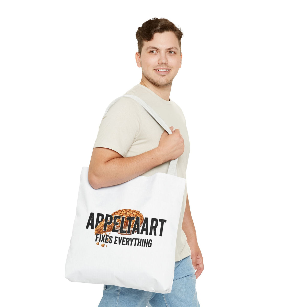 Cadeau voor Bakliefhebber – Tote Bag – Appeltaart Fixes Everything Printify