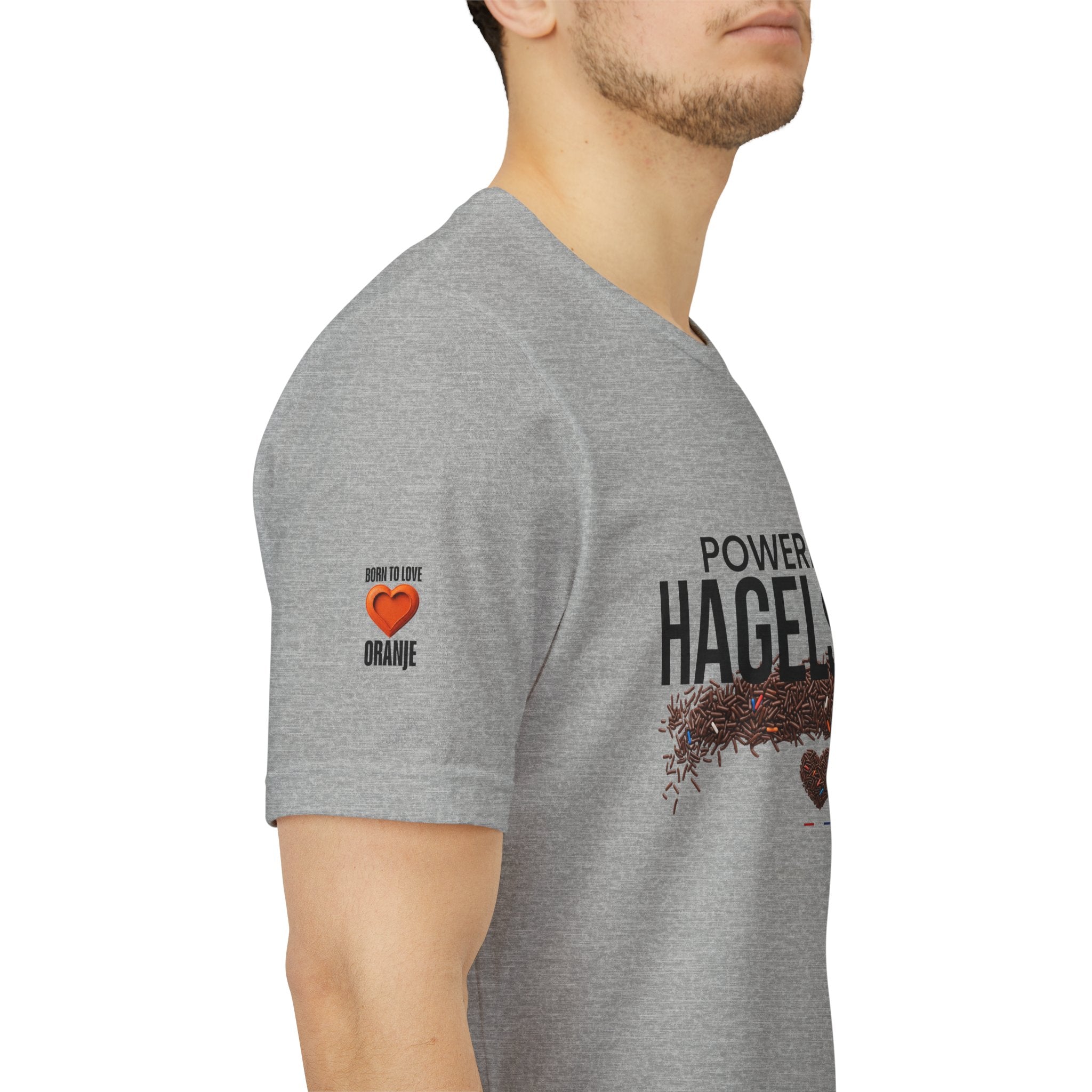 Powered By Hagelslag Shirt, Funny Dutch Expat Gift, Netherlands Chocolate Sprinkles Tee, Holland Food Humor T-Shirt, Dutch Gift
