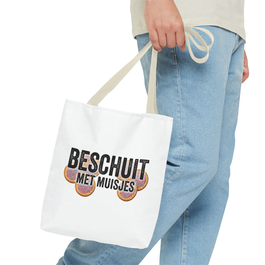 Babyshower shopper Nederland – Tote Bag Beschuit met Muisjes Printify