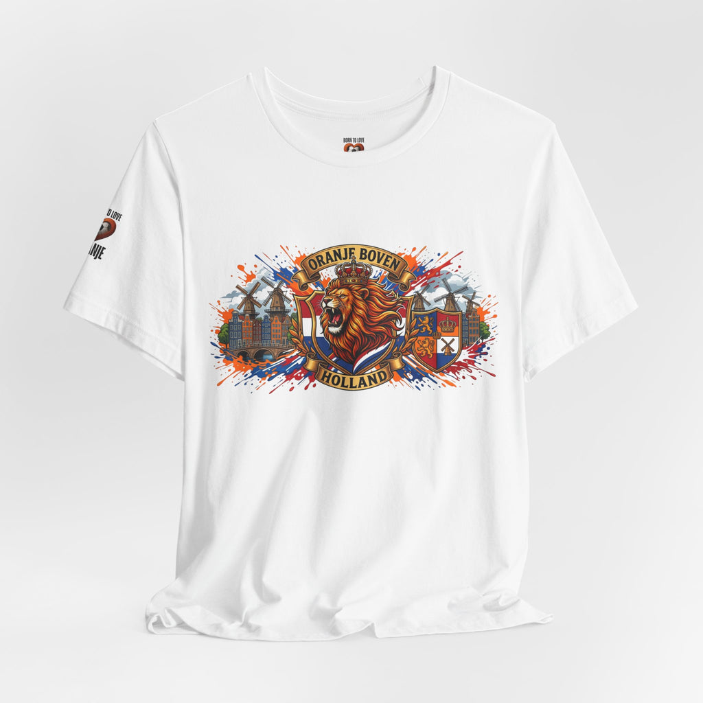 Oranje Boven Holland Shirt, Nederlandse Leeuw Voetbal T-Shirt, Oranje Supporter Tshirt, Nederland Fan Cadeau, Voetbal Heren Dames