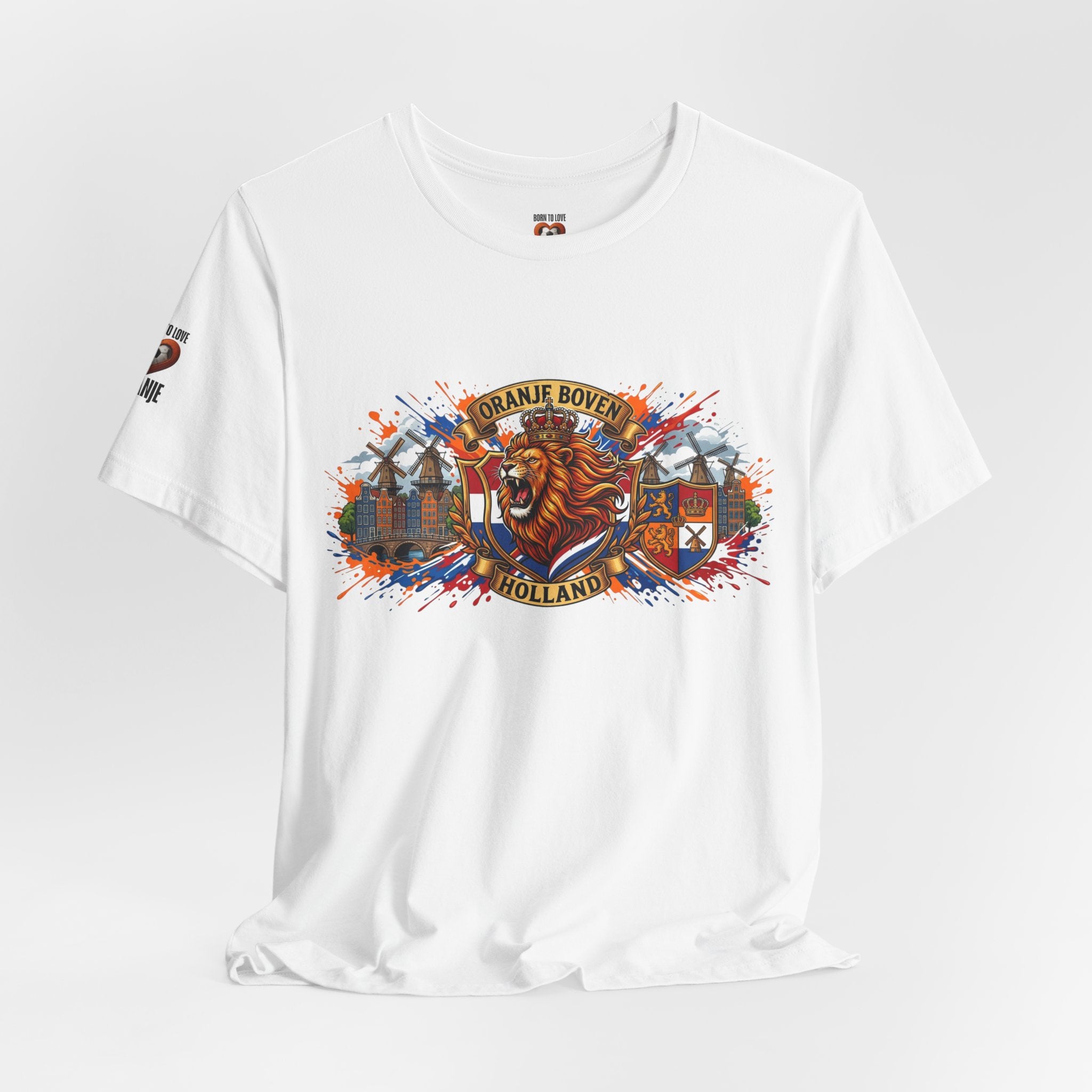 Oranje Boven Holland Shirt, Nederlandse Leeuw Voetbal T-Shirt, Oranje Supporter Tshirt, Nederland Fan Cadeau, Voetbal Heren Dames