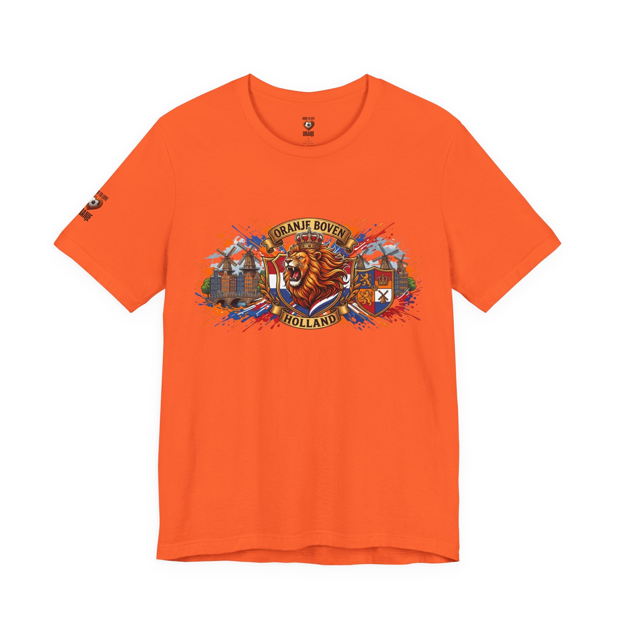 Oranje Boven Holland Shirt, Nederlandse Leeuw Voetbal T-Shirt, Oranje Supporter Tshirt, Nederland Fan Cadeau, Voetbal Heren Dames