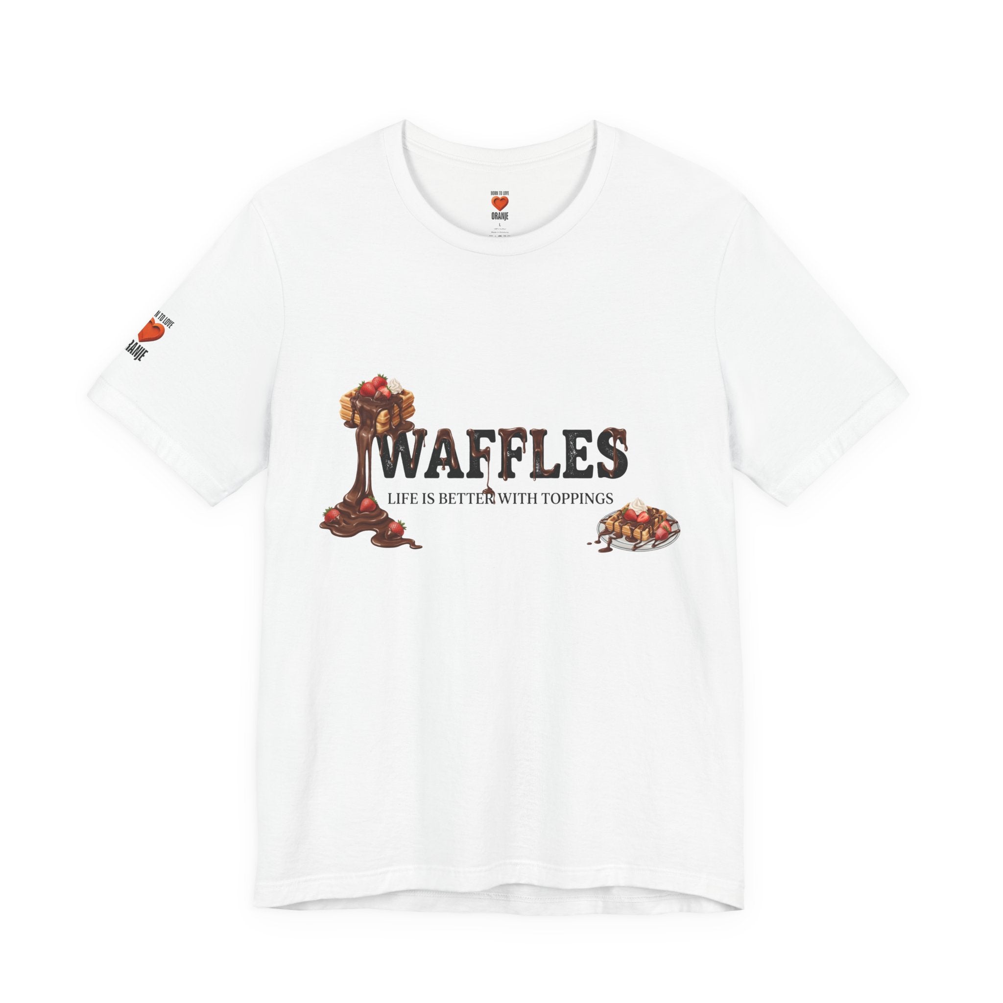 Waffles Shirt | Life Is Better With Toppings Foodie T-shirt Printify