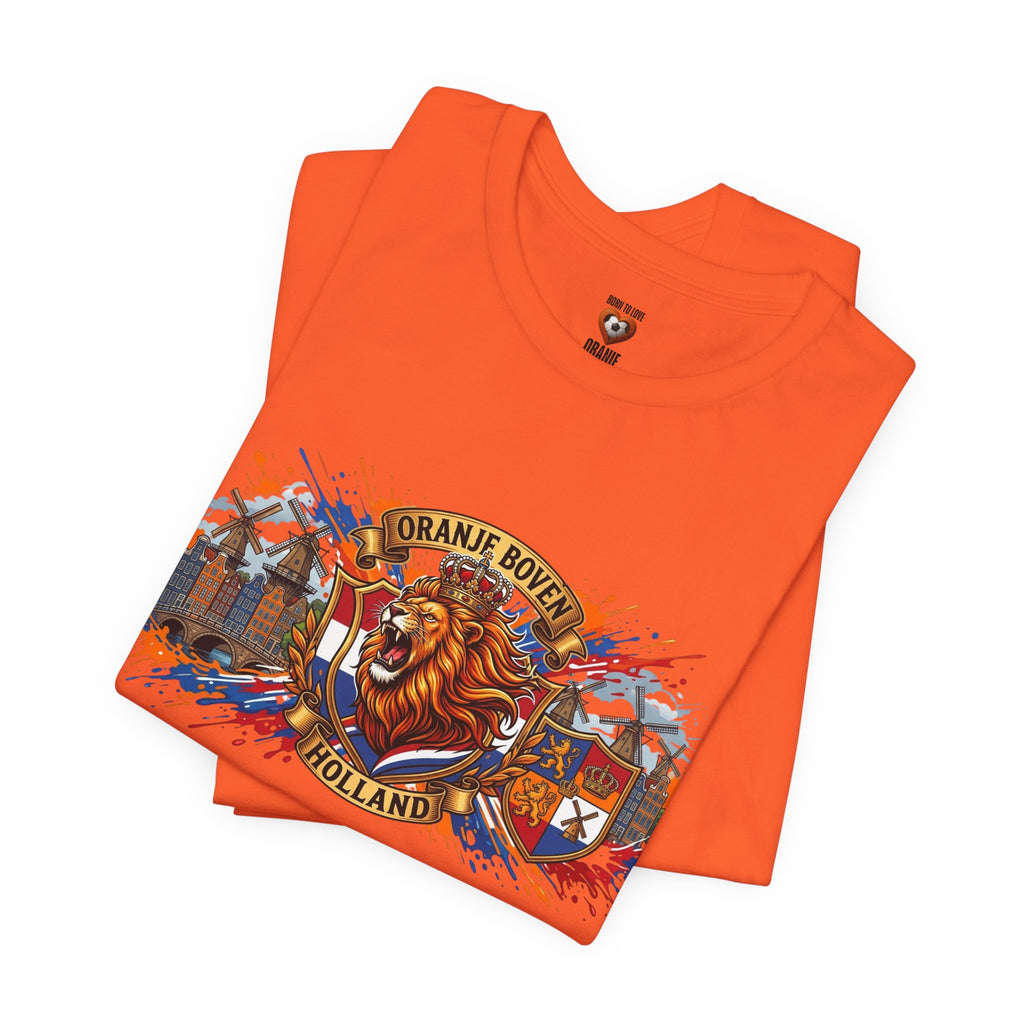 Oranje Boven Holland Shirt, Nederlandse Leeuw Voetbal T-Shirt, Oranje Supporter Tshirt, Nederland Fan Cadeau, Voetbal Heren Dames