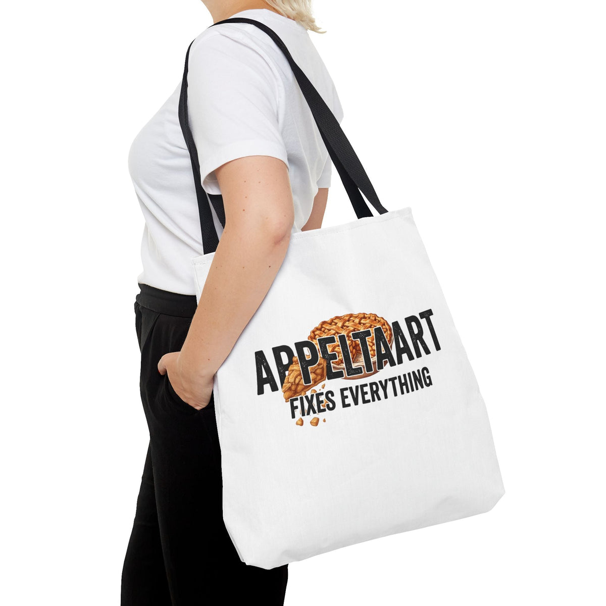 Cadeau voor Bakliefhebber – Tote Bag – Appeltaart Fixes Everything Printify