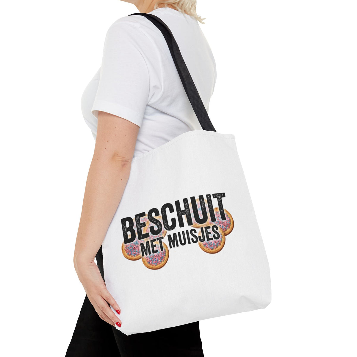 Babyshower shopper Nederland – Tote Bag Beschuit met Muisjes Printify