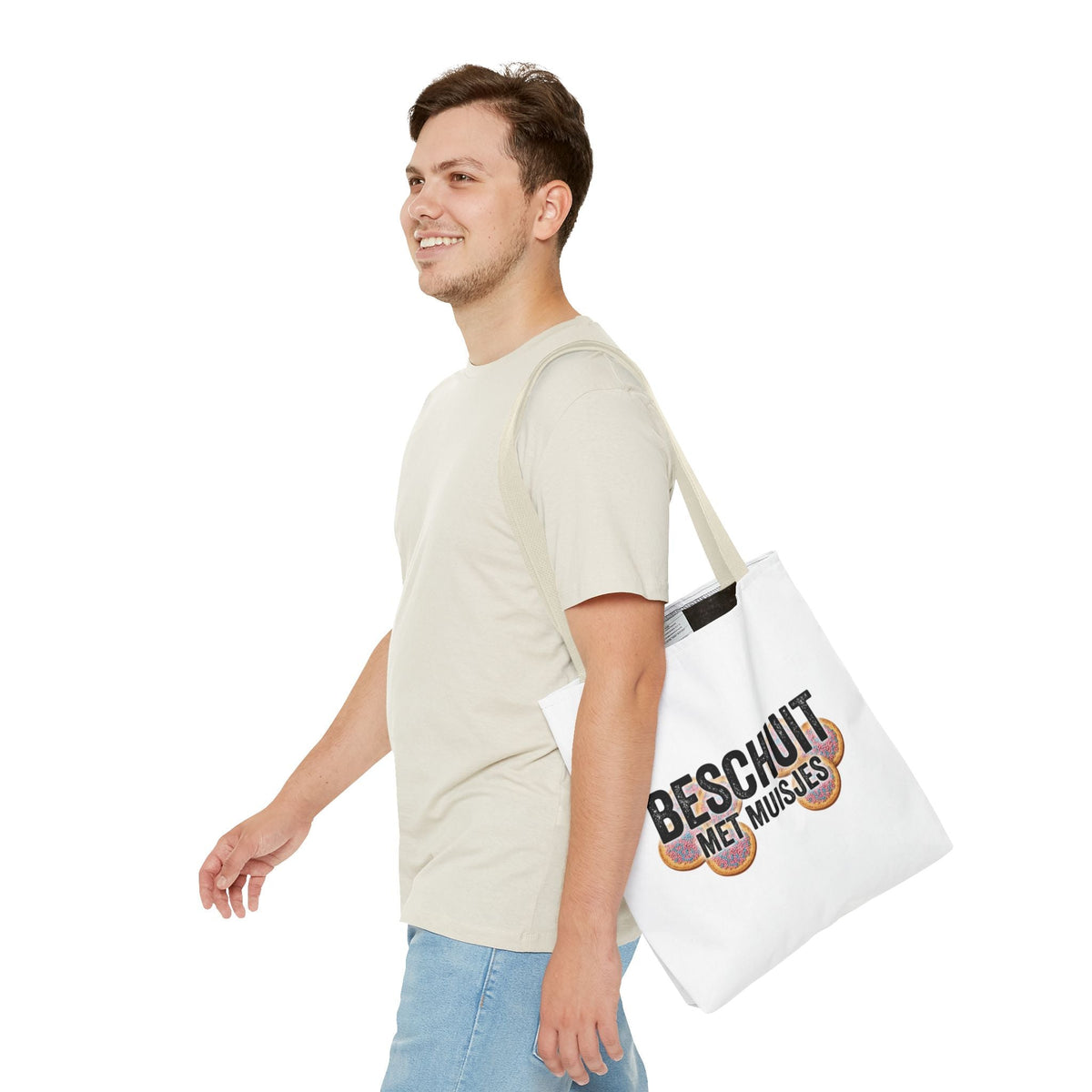Babyshower shopper Nederland – Tote Bag Beschuit met Muisjes Printify