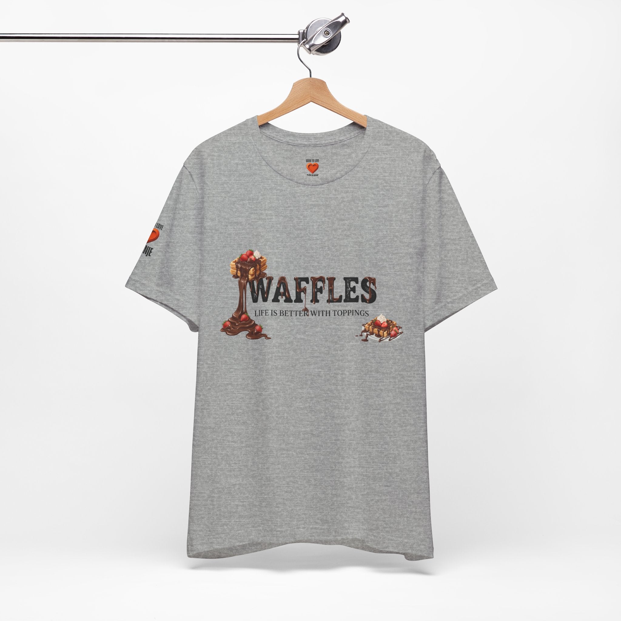 Waffles Shirt | Life Is Better With Toppings Foodie T-shirt Printify