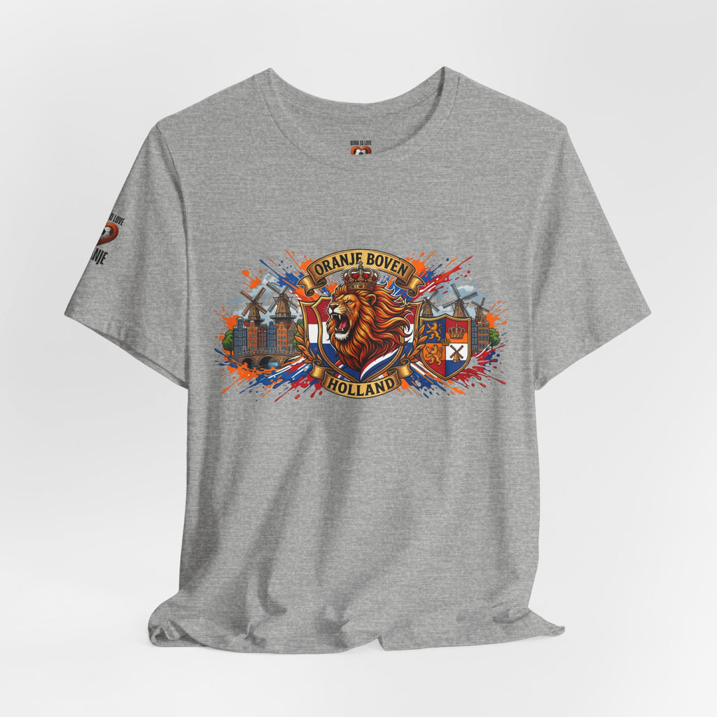 Oranje Boven Holland Shirt, Nederlandse Leeuw Voetbal T-Shirt, Oranje Supporter Tshirt, Nederland Fan Cadeau, Voetbal Heren Dames