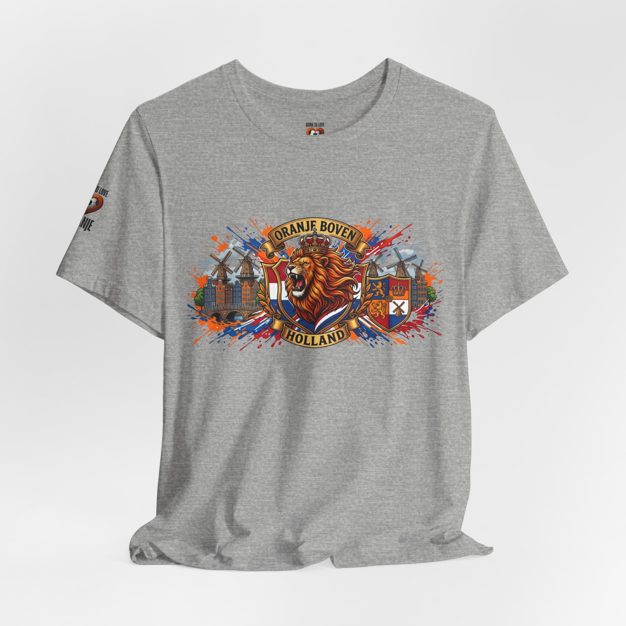 Oranje Boven Holland Shirt, Nederlandse Leeuw Voetbal T-Shirt, Oranje Supporter Tshirt, Nederland Fan Cadeau, Voetbal Heren Dames