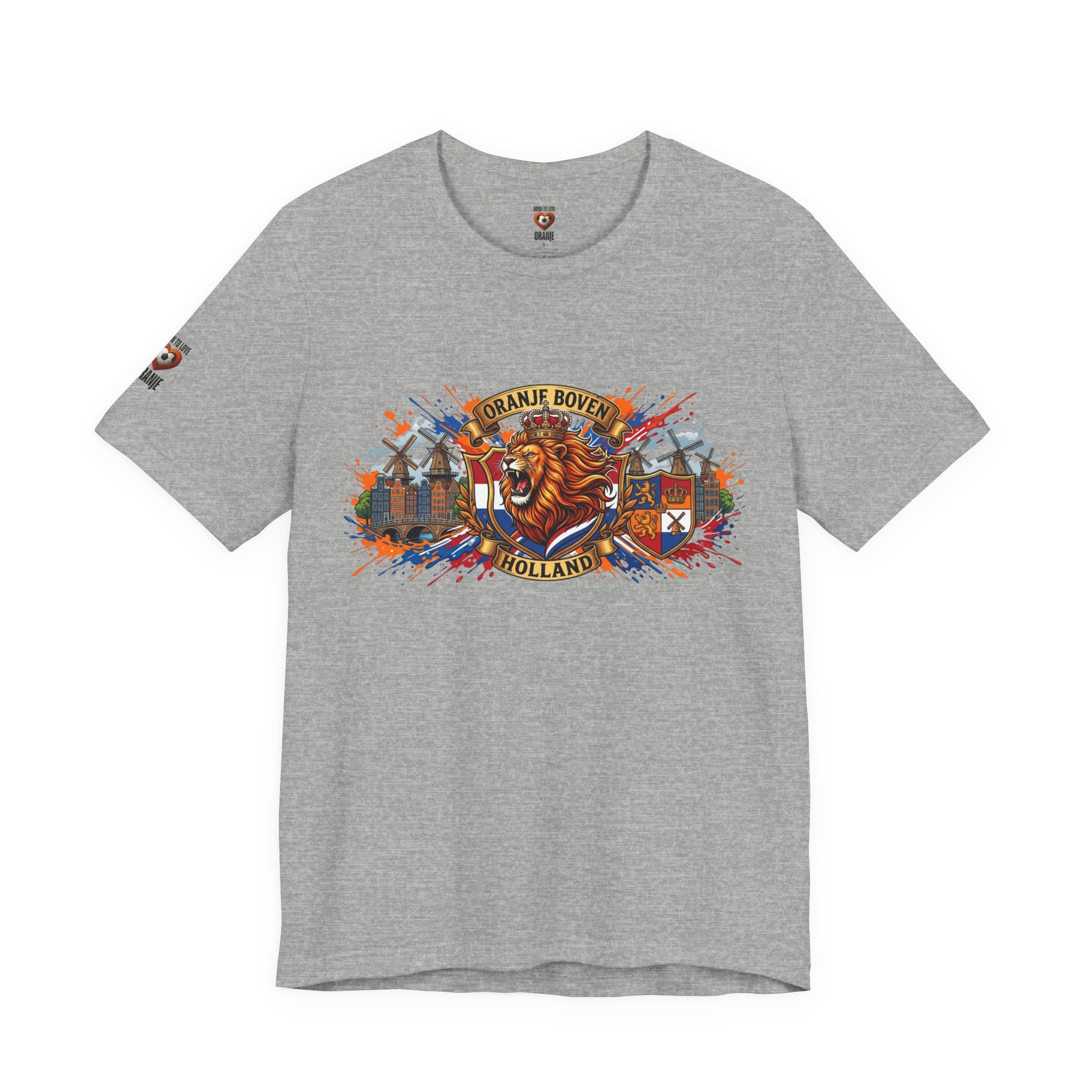 Oranje Boven Holland Shirt, Nederlandse Leeuw Voetbal T-Shirt, Oranje Supporter Tshirt, Nederland Fan Cadeau, Voetbal Heren Dames