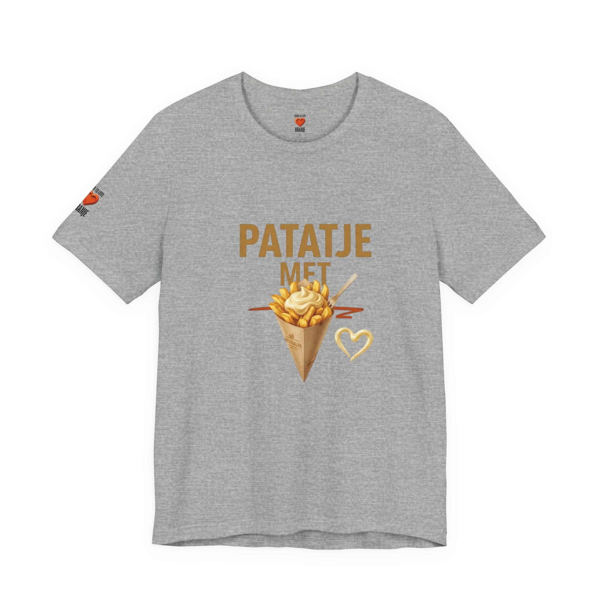 Patatje Met Shirt, Funny Dutch Food Tee, Dutch Fries Snack Gift, Netherlands Humor T-Shirt, Frietje Met Mayo, Holland Expat Gift
